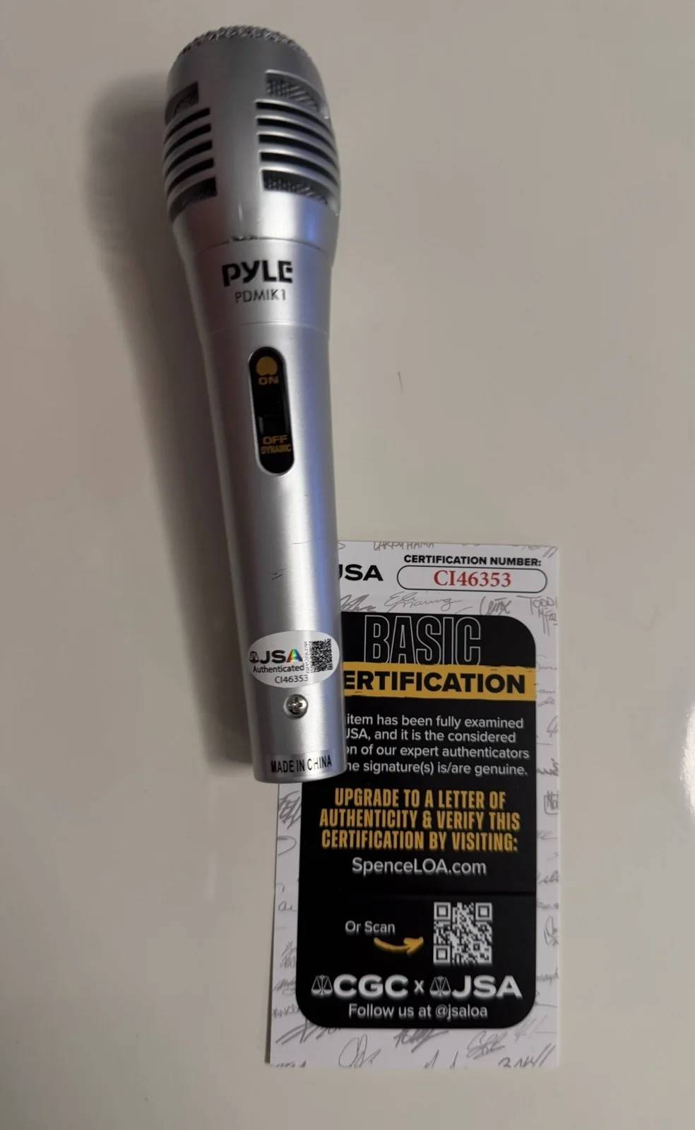 Wyclef Jean Autographed Microphone Fugees JSA COA, изображение 2