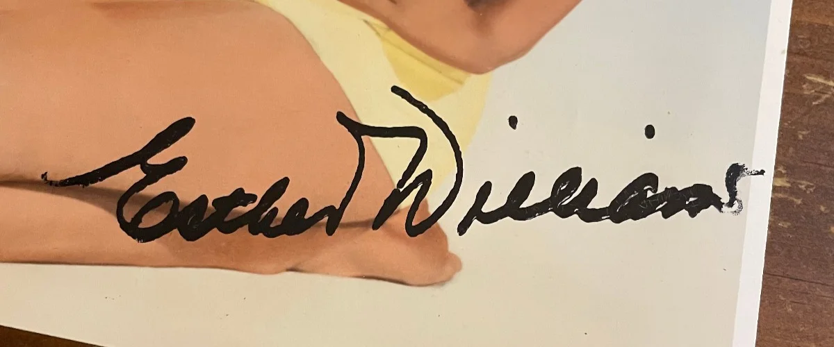 Esther Williams — Esther WIlliams Signed Autograph Signature 8x10 Color Glossy Photograph, image 2