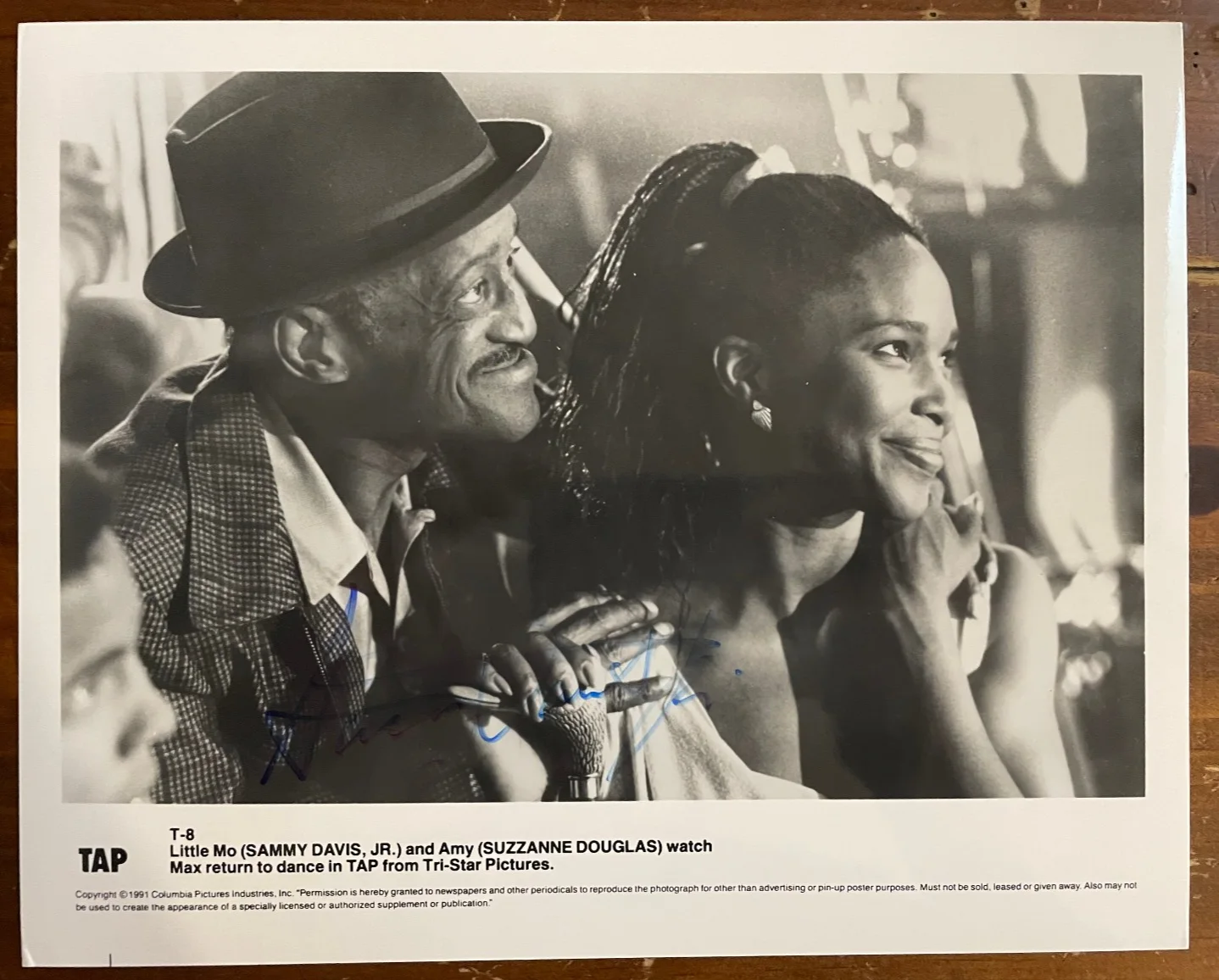 Sammy Davis Jr — Sammy Davis Jr. Signed Autograph Signature 10x8 B&W Vintage Little Mo Photograph