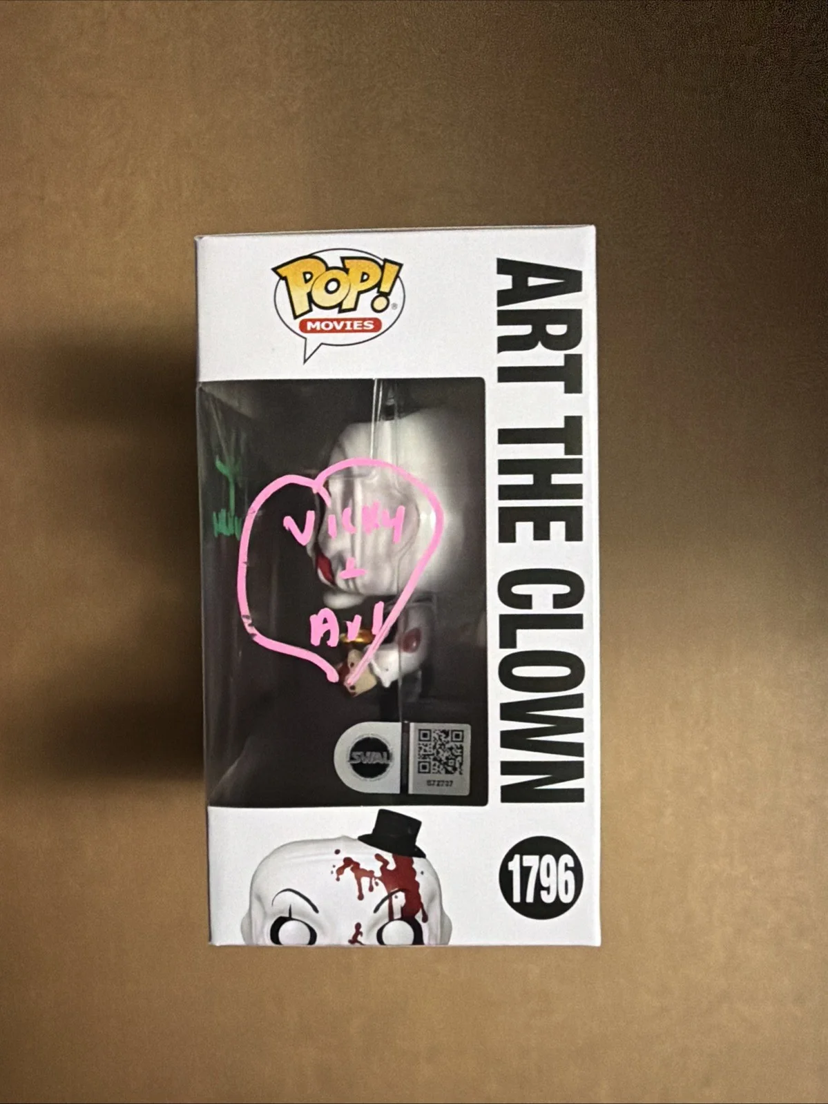 Samantha Scaffidi — Samantha Scaffidi Signed/Autographed Terrifier Art The Clown Funko Pop! SWAU COA, image 2