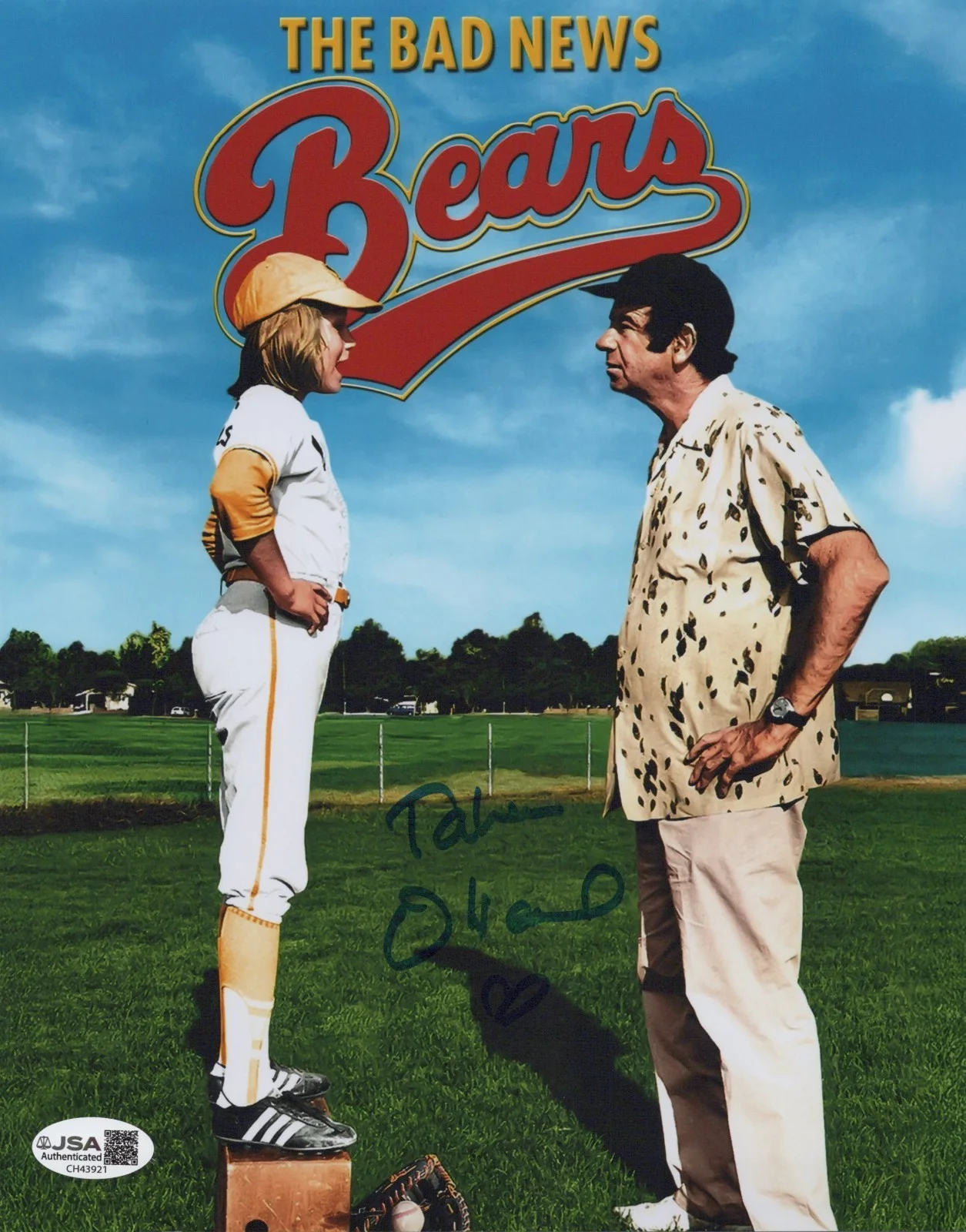 Tatum O'Neal — Tatum O'Neal Signed 8x10 Bad News Bears Authentic Autograph Photo JSA COA