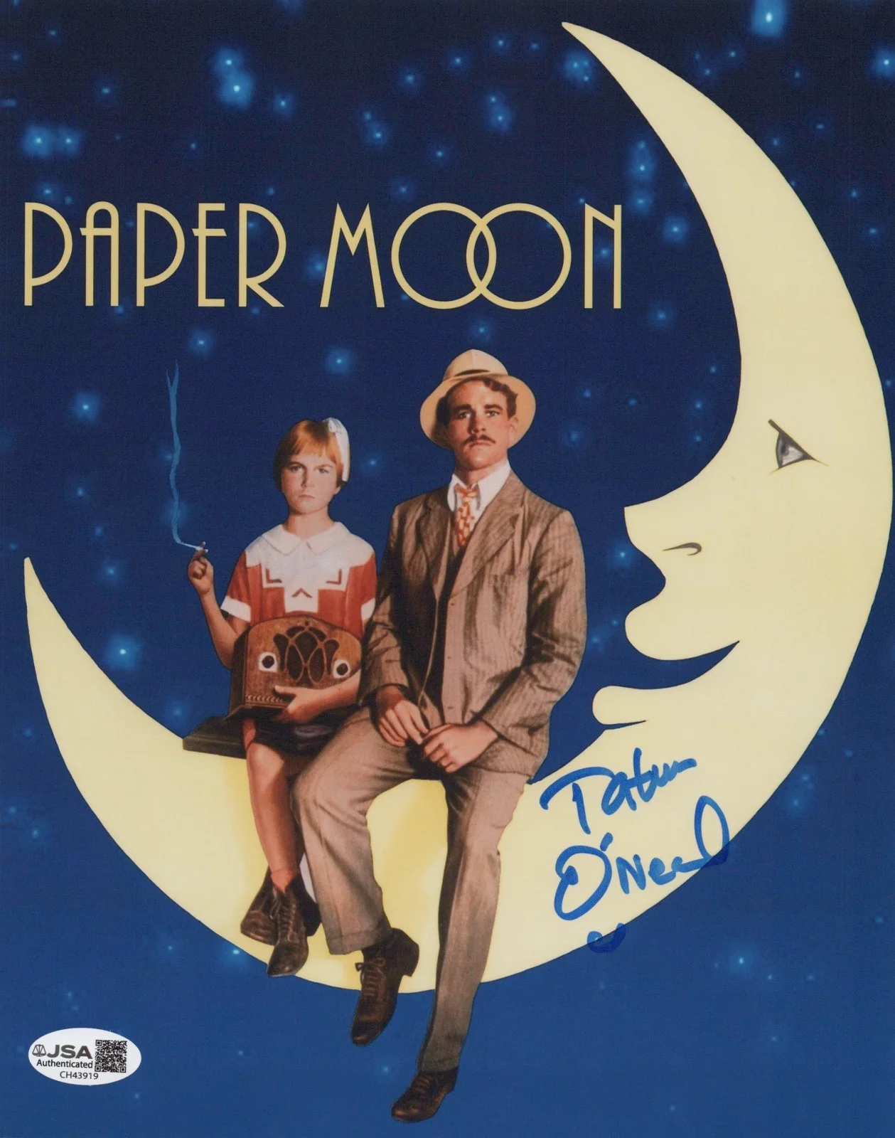 Tatum O'Neal — Tatum O'Neal Signed 8x10 Paper Moon Authentic Autograph Photo JSA COA