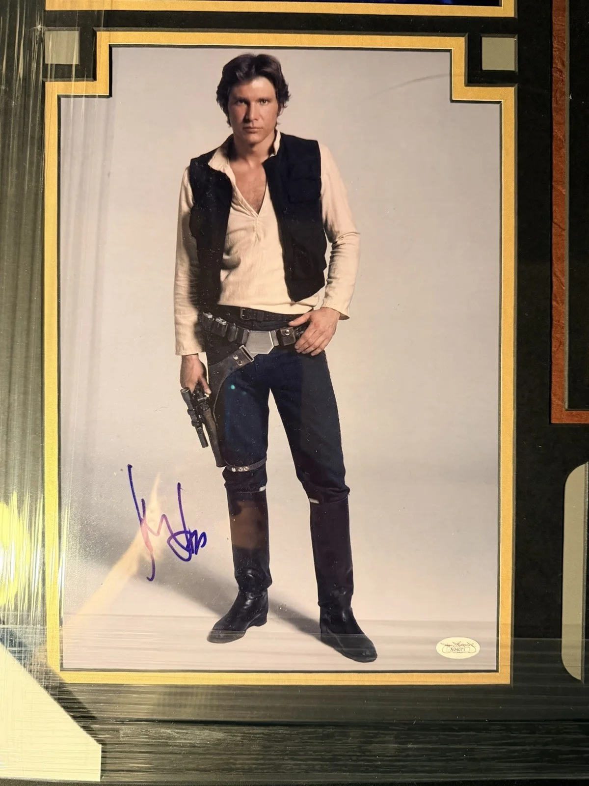 Harrison Ford Peter Mayhew — Harrison Ford & Peter Mayhew Signed Framed Star Wars 8x10 Photos JSA - Han Solo, изображение 2