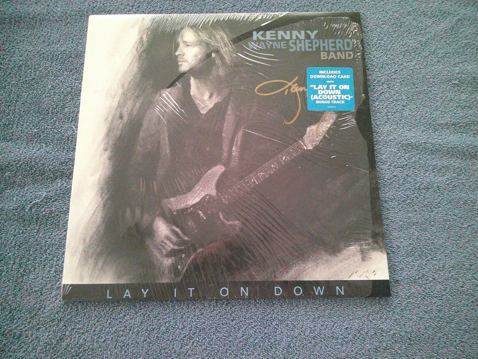 KENNY WAYNE SHEPHERD BAND SIGNED LAY IT DOWN THE LINE VINYL LP JSA COA, image 3