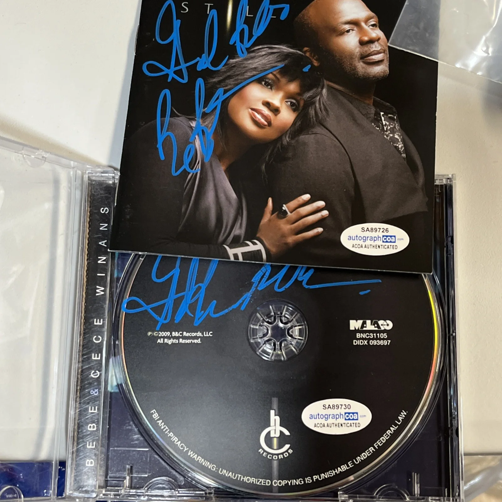 BEBE WINANS SIGNED AUTOGRAPH CD CECE STILL ACOA CERTIFIED, image 4