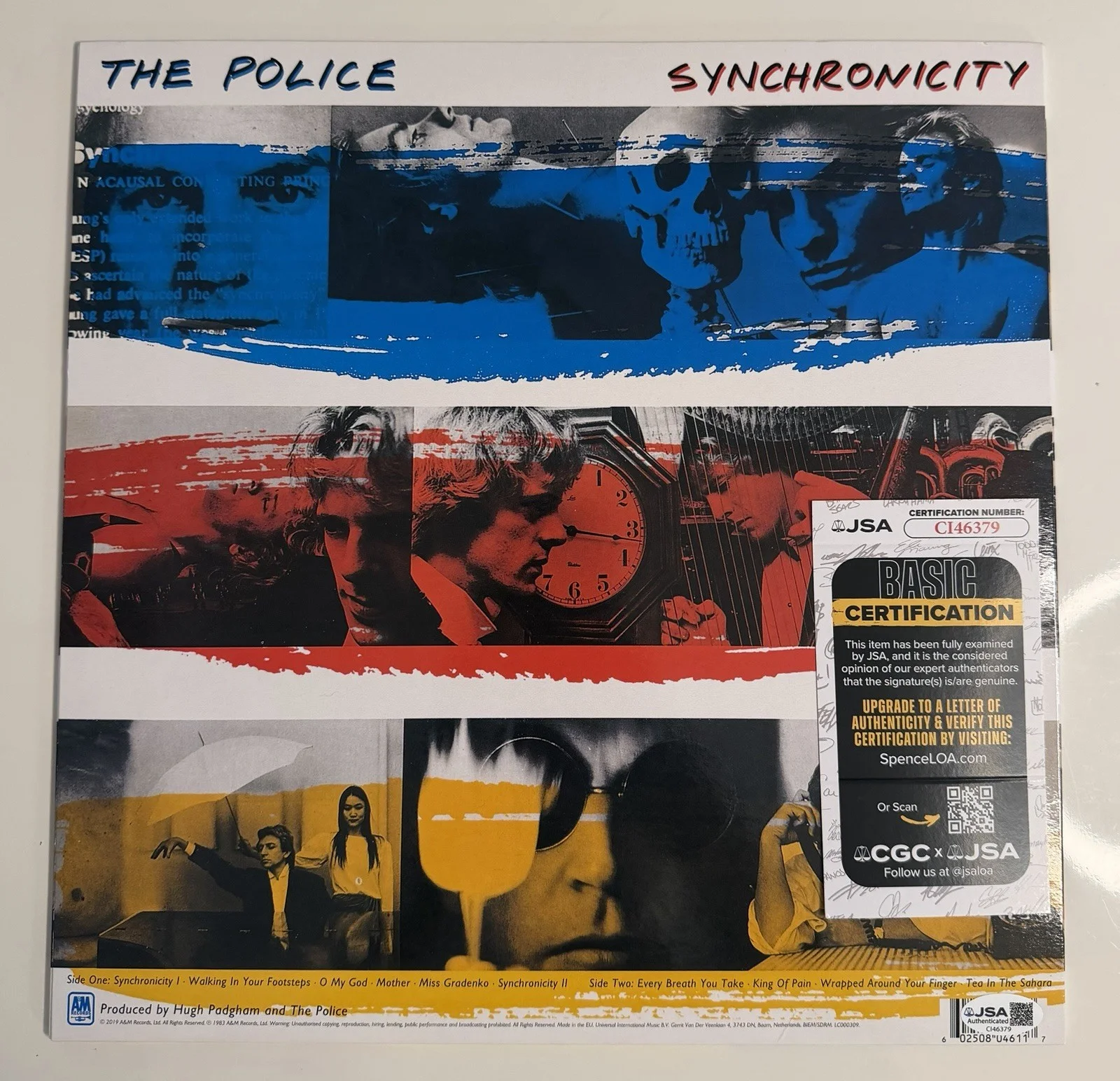 Sting Autographed The Police Synchronicity Vinyl LP Album JSA COA, изображение 2