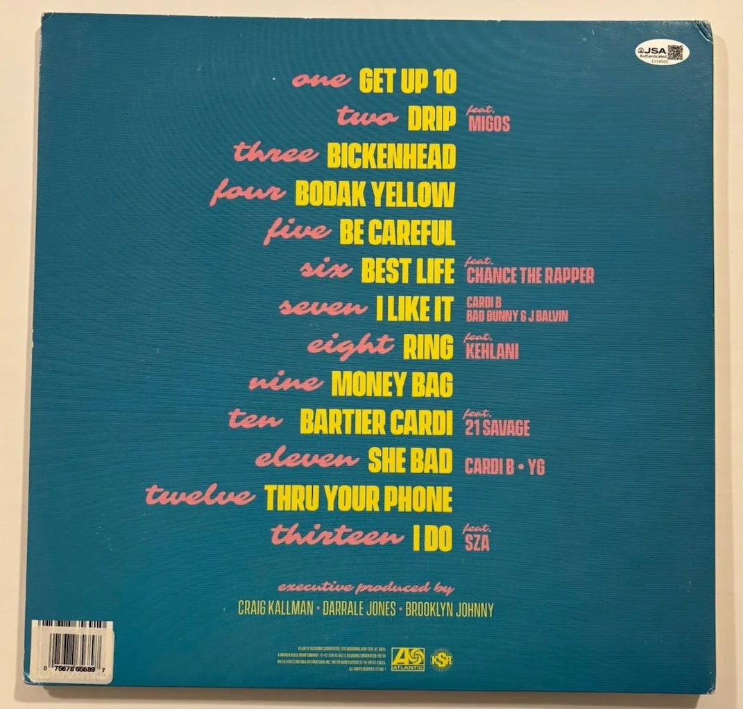 CARDI B SIGNED INVASION OF PRIVACY VINYL JSA COA #CI14505 RED VINYL UO AUTO, изображение 2