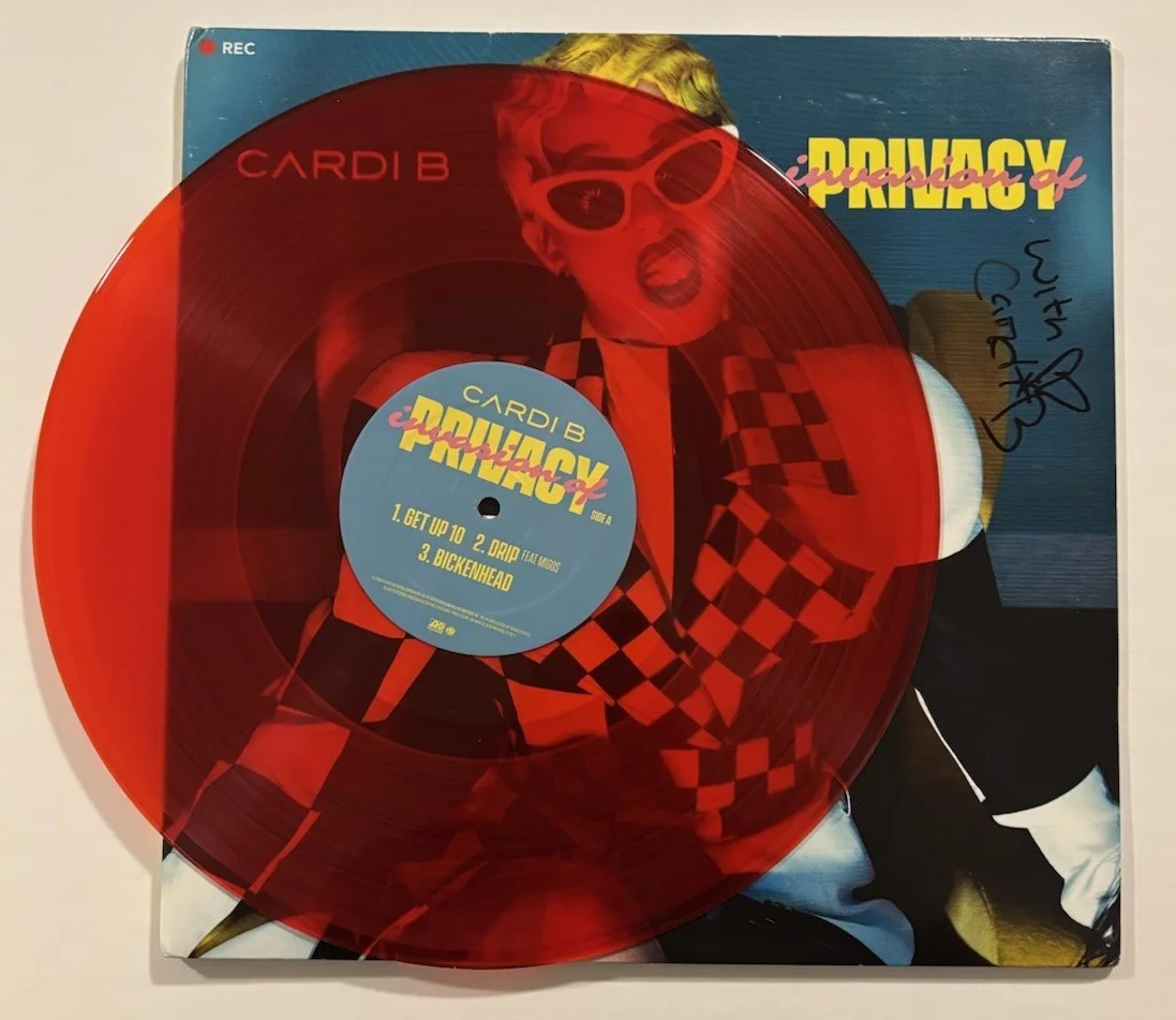 CARDI B SIGNED INVASION OF PRIVACY VINYL JSA COA #CI14505 RED VINYL UO AUTO, изображение 4