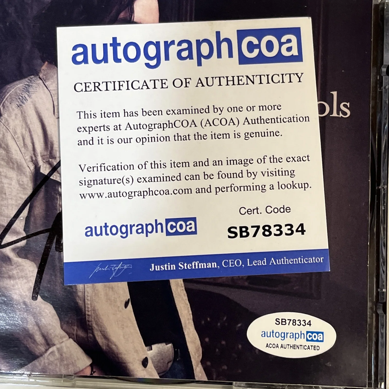 JOE NICHOLS SIGNED AUTOGRAPHED CD ACOA COA MAN WITH A MEMORY COUNTRY STAR RARE, изображение 2