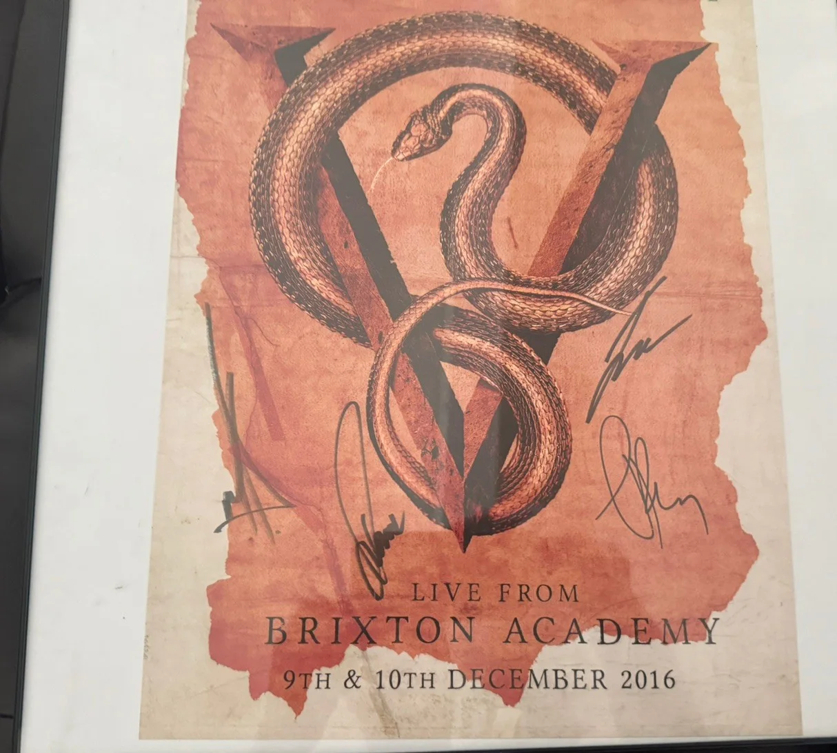 BULLET FOR MY VALENTINE live in Brixton 2016 signed Poster, изображение 2