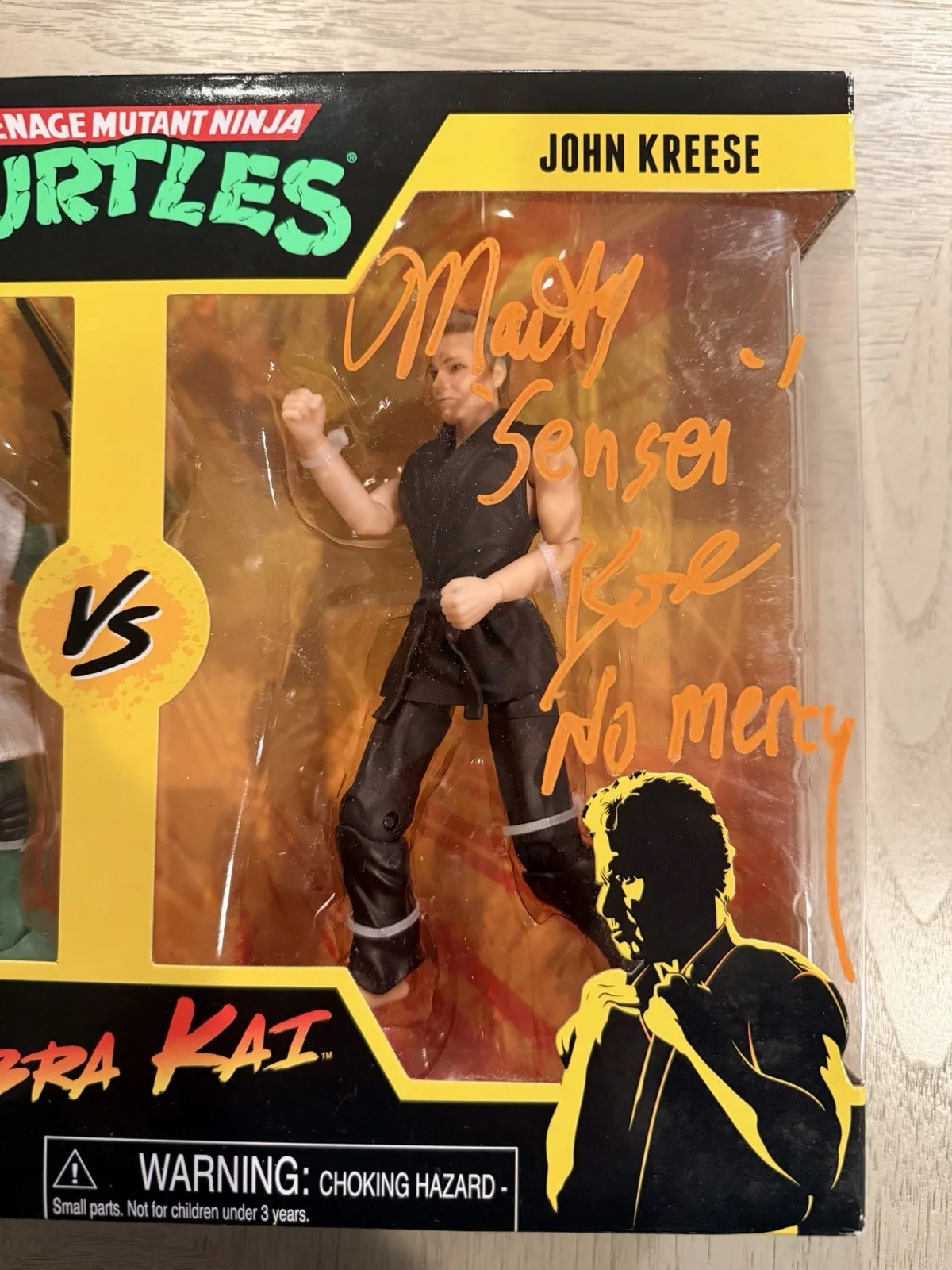 Martin Kove — John Kreese Martin Kove Signed COBRA KAI TMNT Dual Figures WWOC Sticker, изображение 2