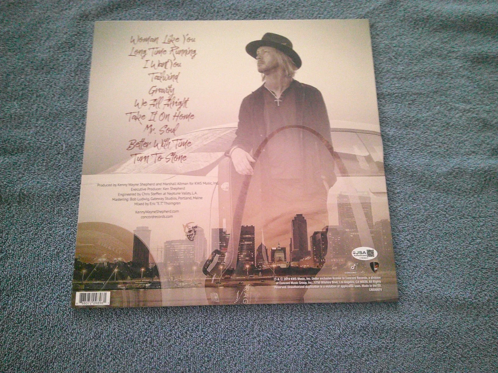 KENNY WAYNE SHEPHERD BAND SIGNED THE TRAVELER VINYL LP JSA, изображение 3