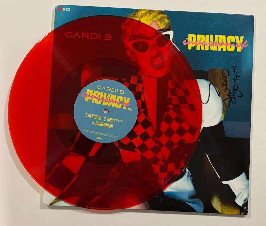 CARDI B SIGNED INVASION OF PRIVACY VINYL JSA COA #CI14504 RED VINYL UO AUTO, изображение 4