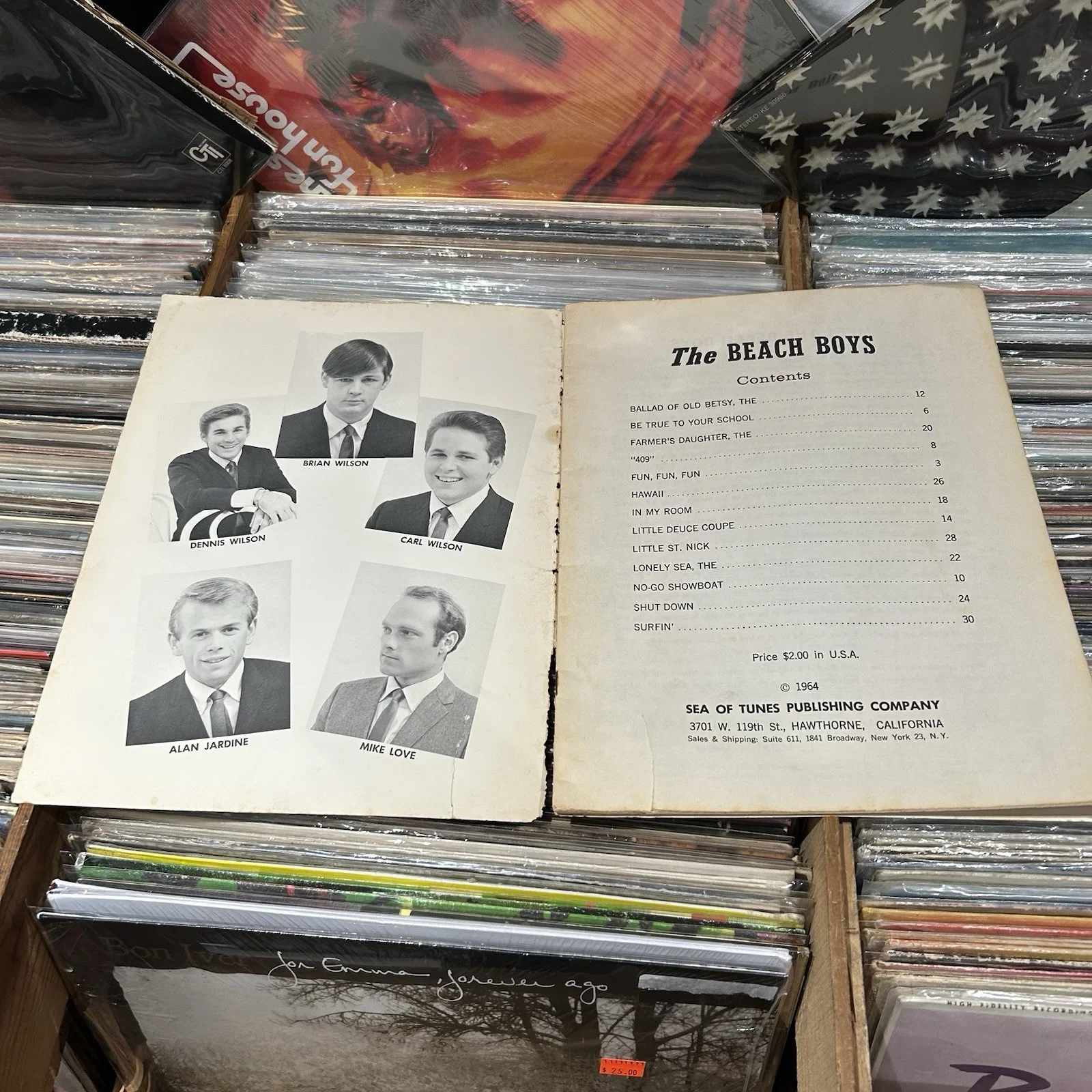 Brian Wilson Autograph Signature Beach Boys Song Book, изображение 5