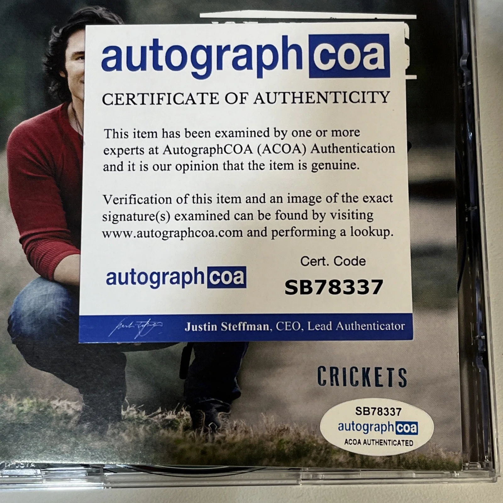 JOE NICHOLS SIGNED AUTOGRAPHED CD ACOA COA CRICKETS COUNTRY STAR RARE, image 2