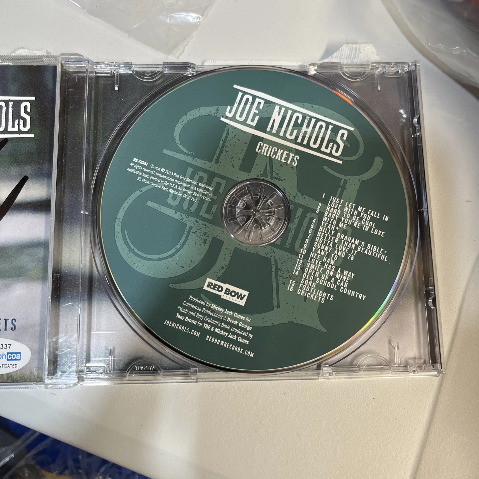 JOE NICHOLS SIGNED AUTOGRAPHED CD ACOA COA CRICKETS COUNTRY STAR RARE, image 3