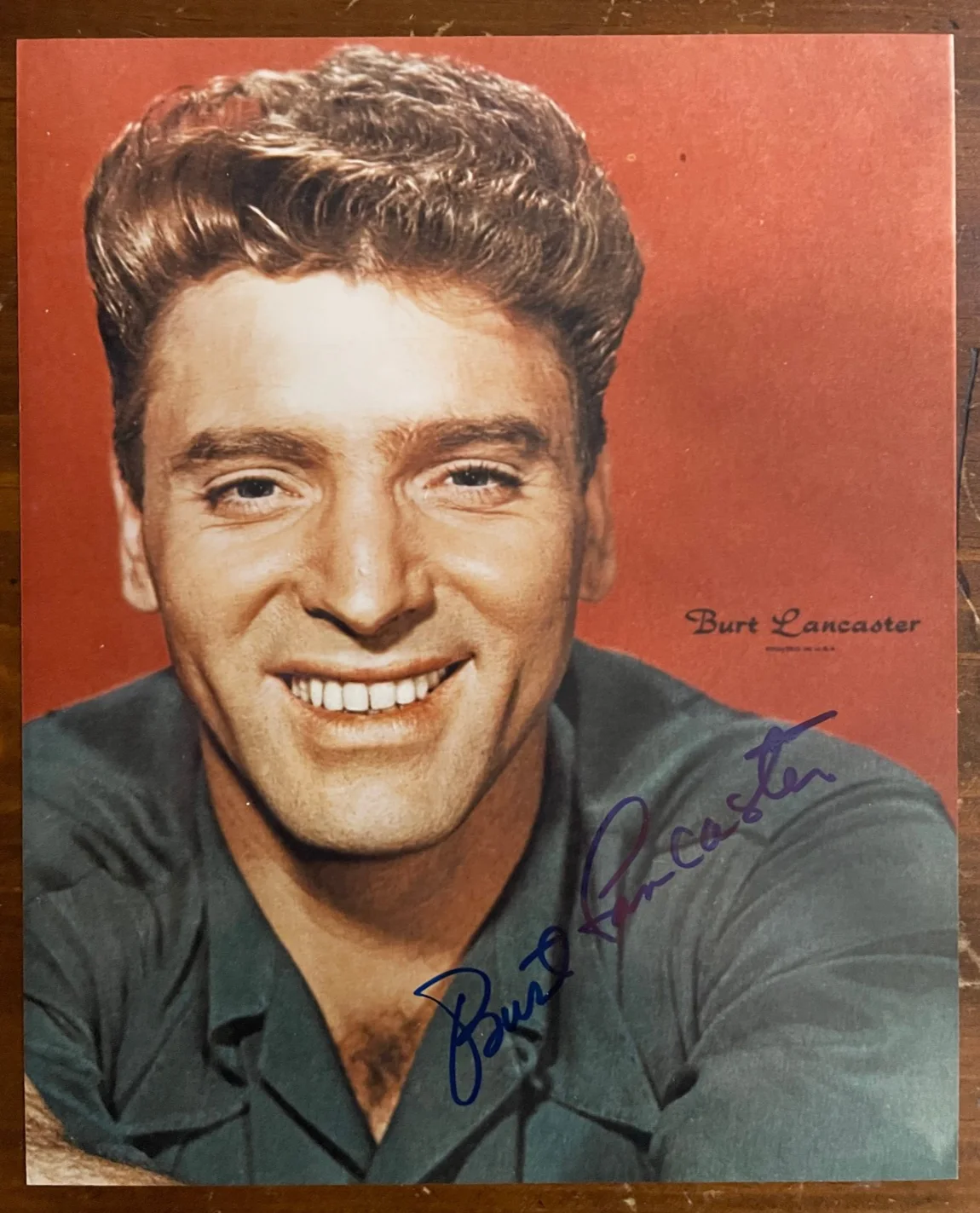 Brad Pitt — Burt Lancaster Signed Autograph Signature 8x10 Color Glossy Photograph