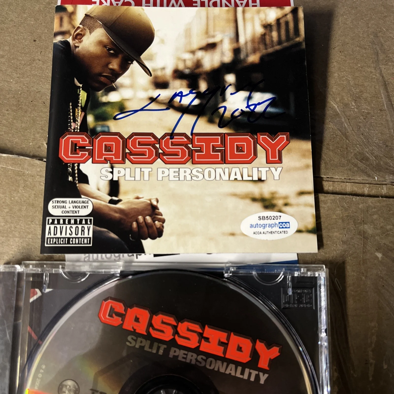 RAPPER CASSIDY BARS SIGNED AUTOGRAPHED CD ACOA CERTIFIED Split Personality, image 2