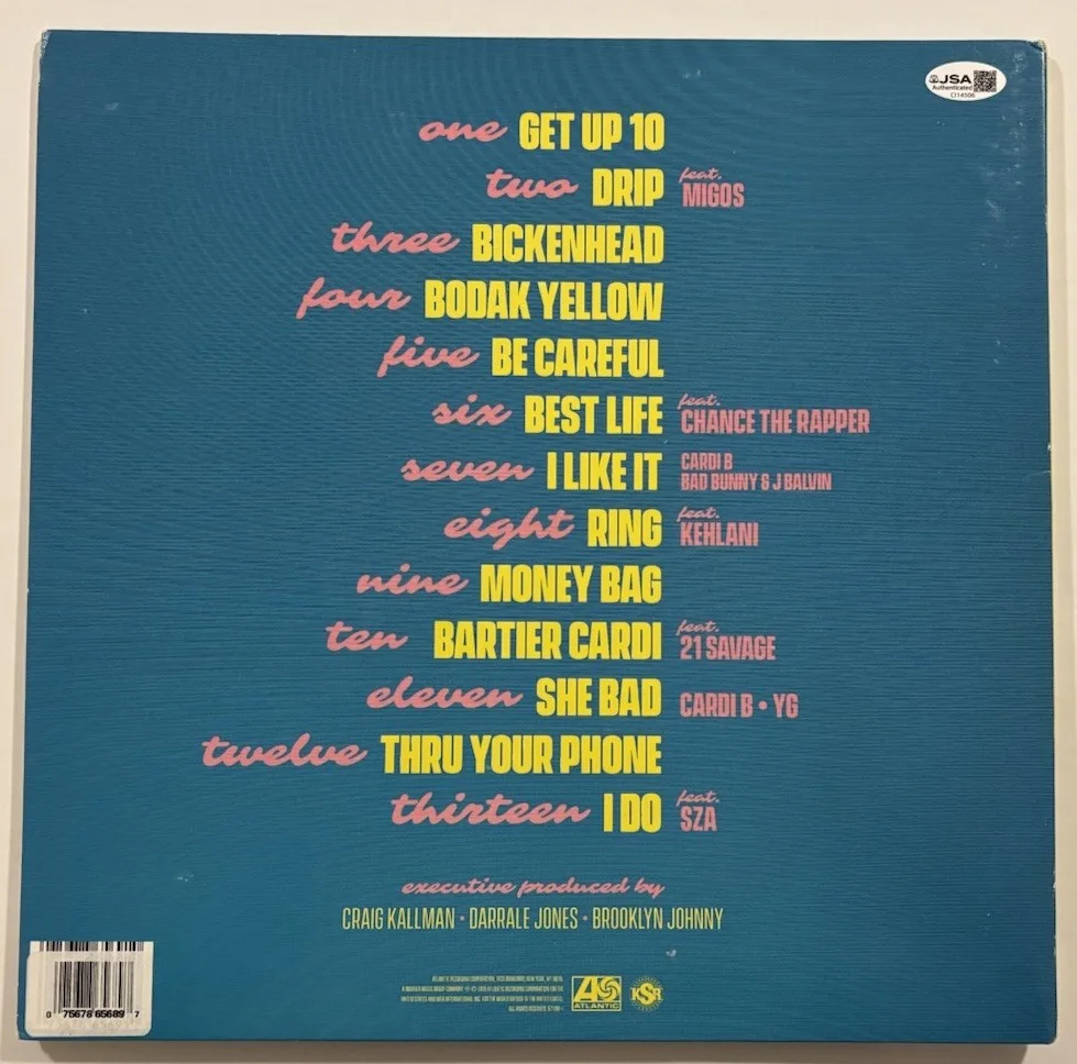 CARDI B SIGNED INVASION OF PRIVACY VINYL JSA COA #CI14506 RED VINYL UO AUTO, изображение 2