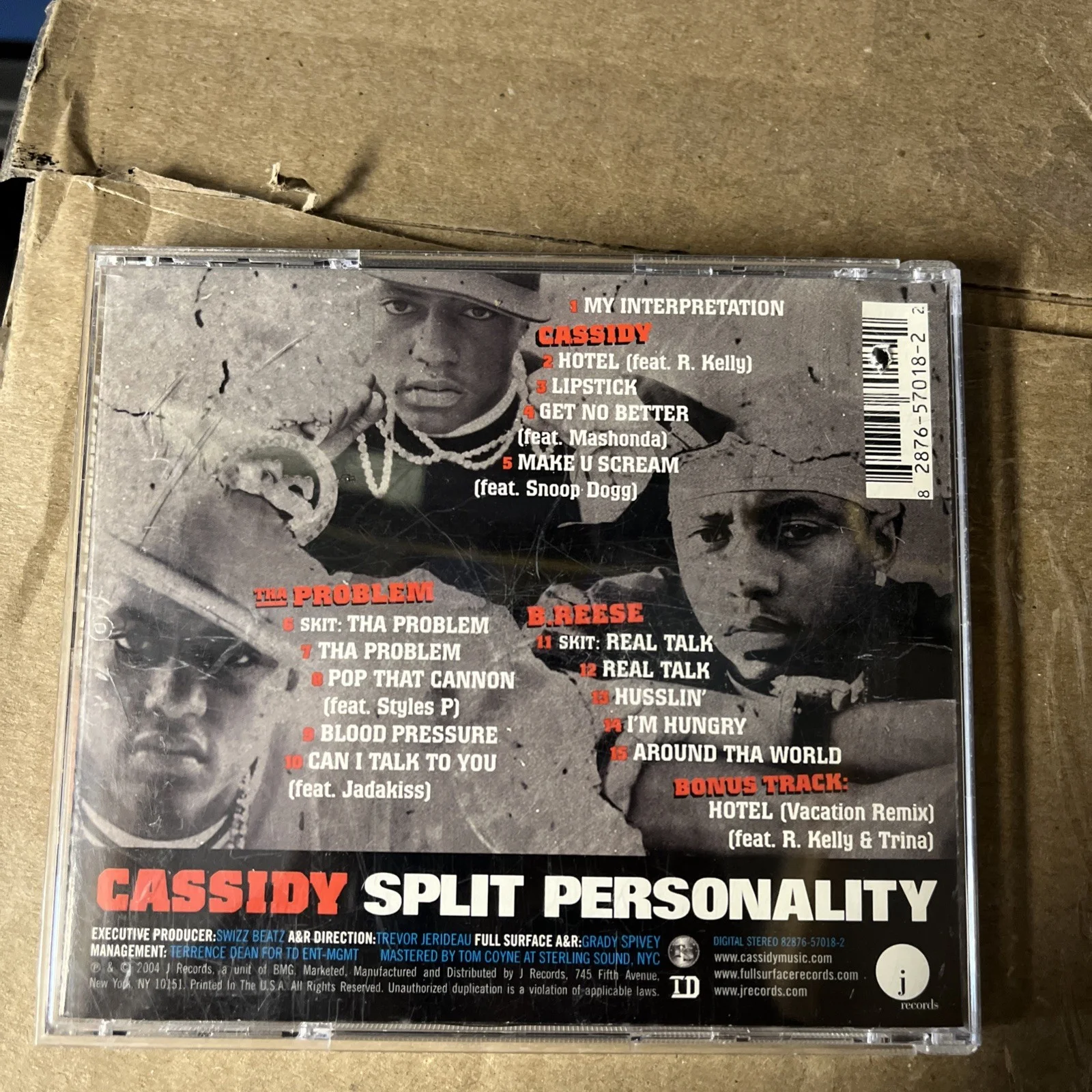 RAPPER CASSIDY BARS SIGNED AUTOGRAPHED CD ACOA CERTIFIED Split Personality, image 4