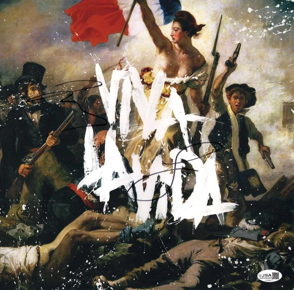 Guy Berryman, Jonny Buckland — Guy Berryman & Jonny Buckland Signed Autograph 12x12 Coldplay Album Flat JSA COA
