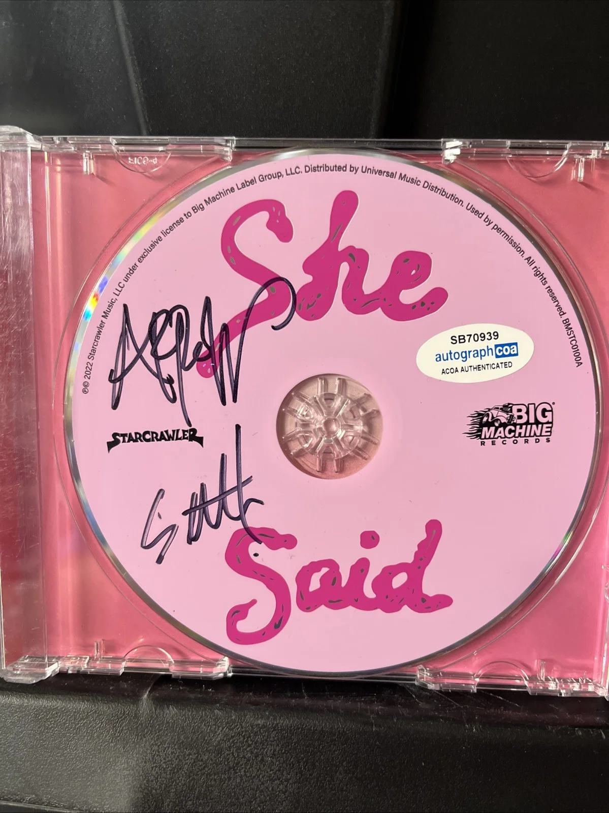 Starcrawler Signed She Said Cd ACOA CERTIFIED ARROW DE WILDE SETH, image 2