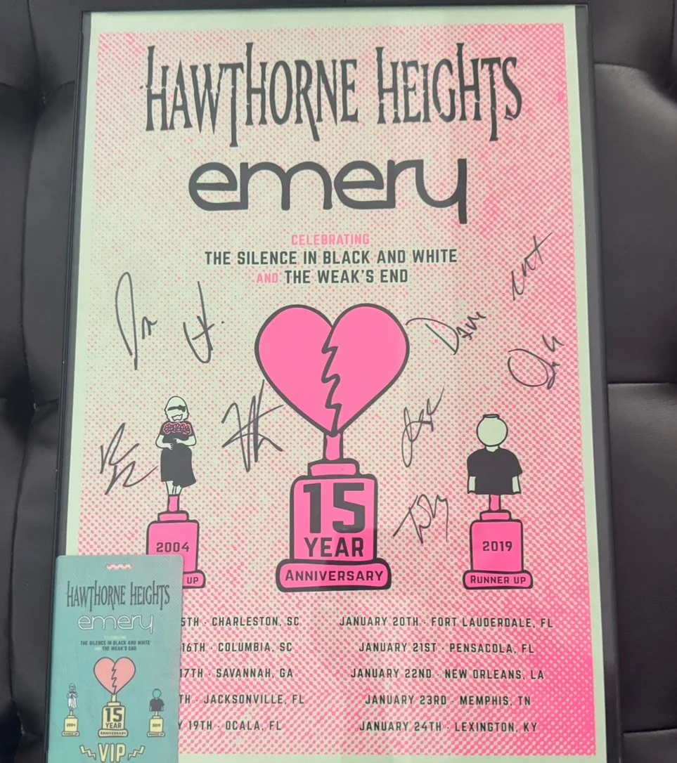 EMERY - Hawthorns Heights VIP Poster SIGNED AUTOGRAPHED with laminate, image 2