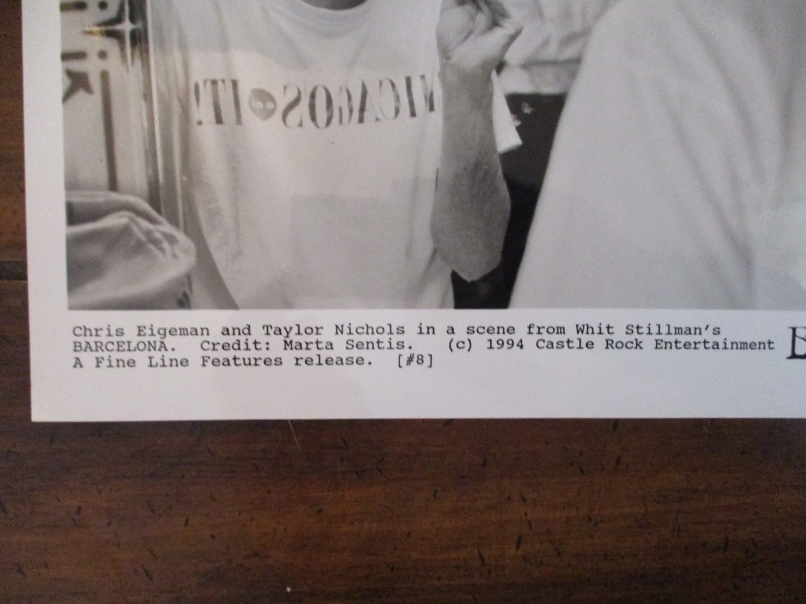 Taylor Nichols/Chris Eigeman("BARCELONA")1994 10 x 8 Black & White Press Photo, image 2
