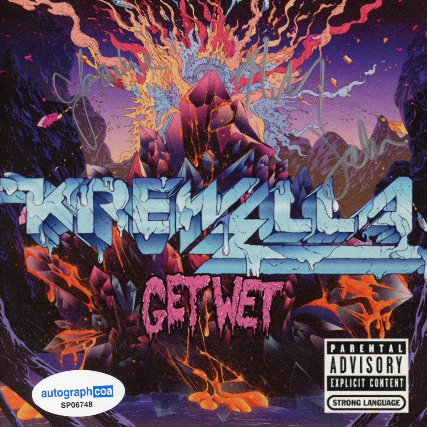 Krewella Signed Autograph Get Wet CD Framed Jahan Yasmine Yousaf Rain Man ACOA, image 2
