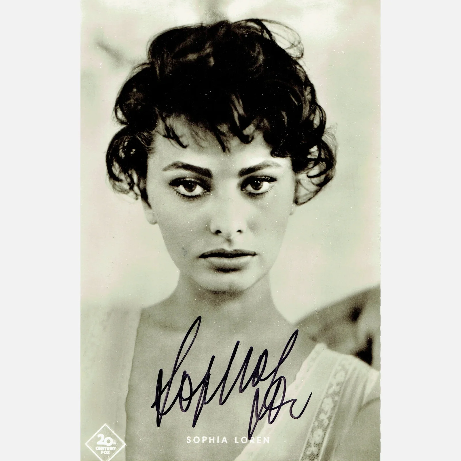 SOPHIA LOREN autograph ACOA signed 3, 5x5, 5 VINTAGE photography — SOPHIA LOREN autograph ACOA signed 3,5x5,5 VINTAGE photography
