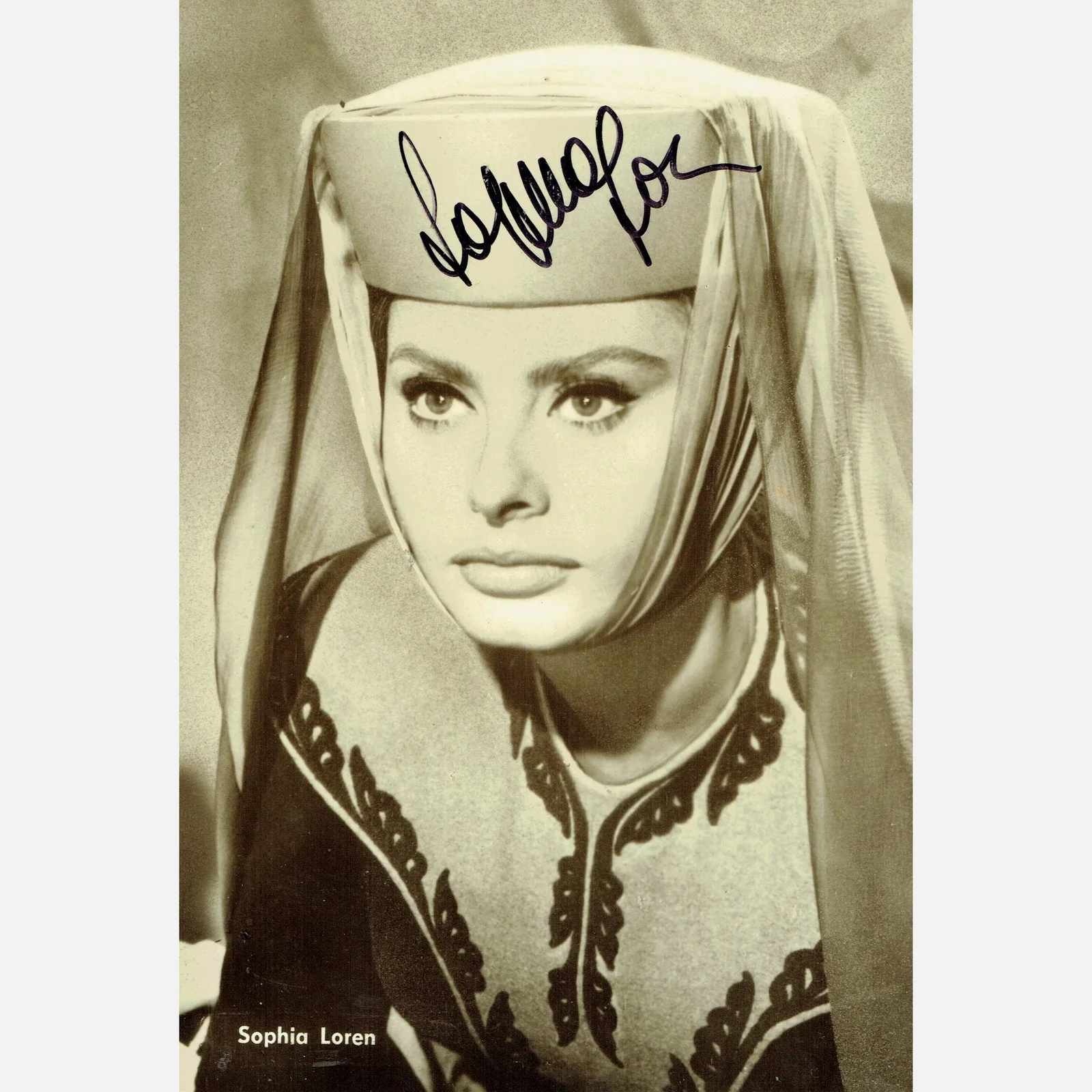 SOPHIA LOREN autograph ACOA signed 4x6 VINTAGE photography — SOPHIA LOREN autograph ACOA signed 4x6 VINTAGE photography