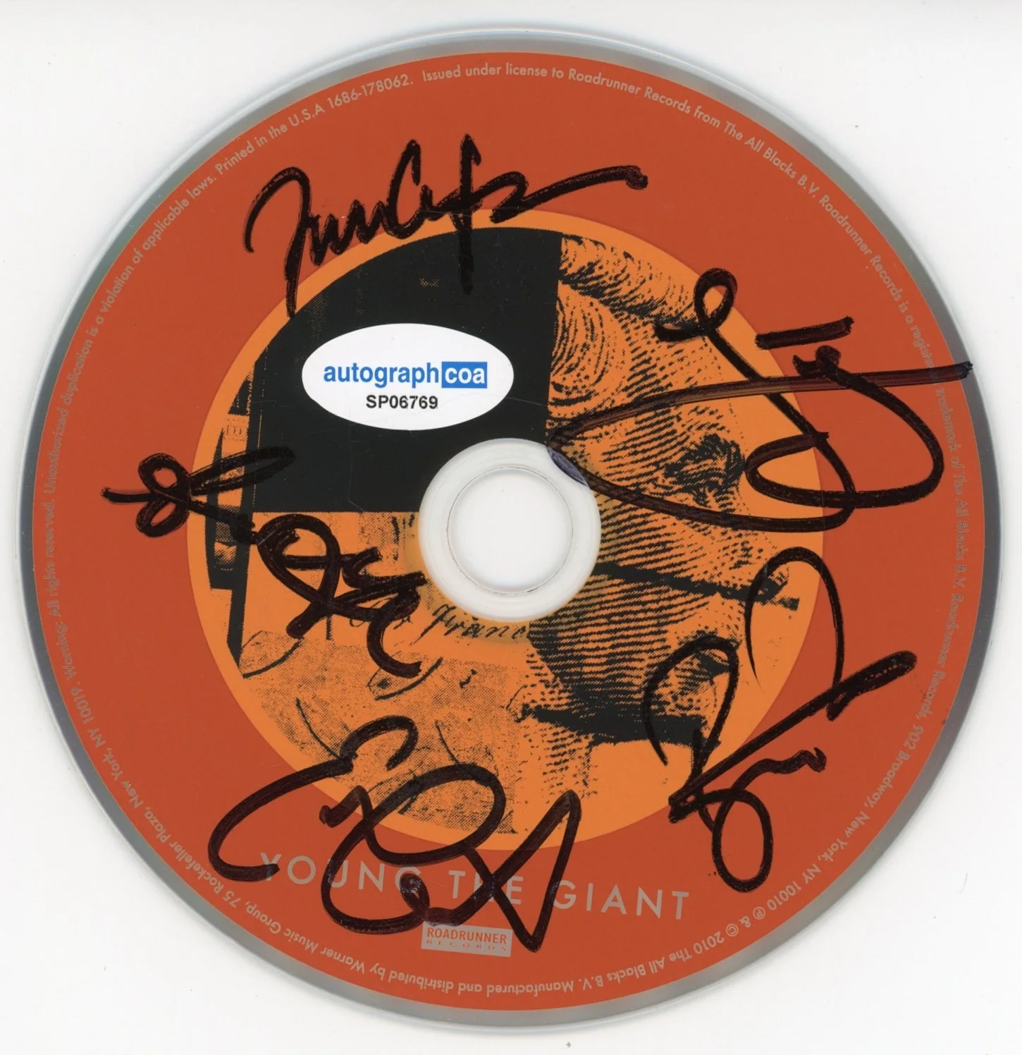 Young The Giant Signed Autograph Self Titled CD Framed Sameer Gadhia Band ACOA, image 2