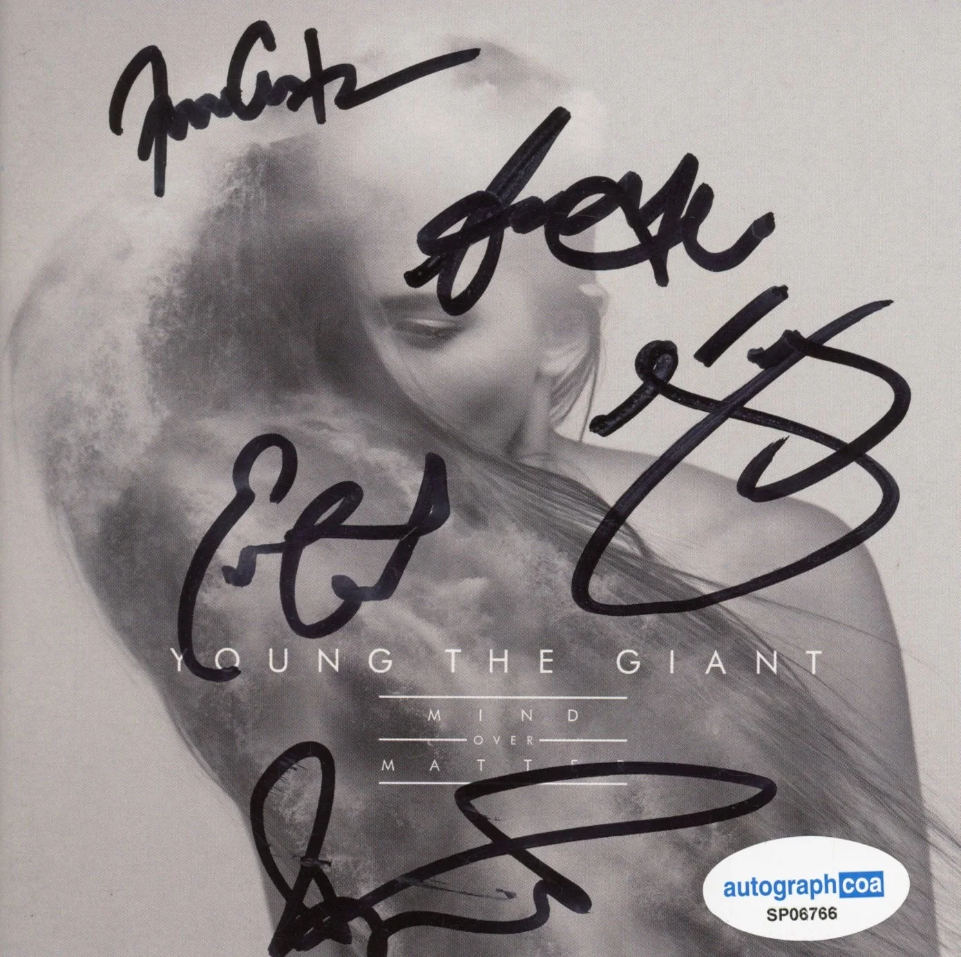 Young The Giant Signed Autograph Mind Over Matter CD Cover Framed Band x5 ACOA, изображение 2