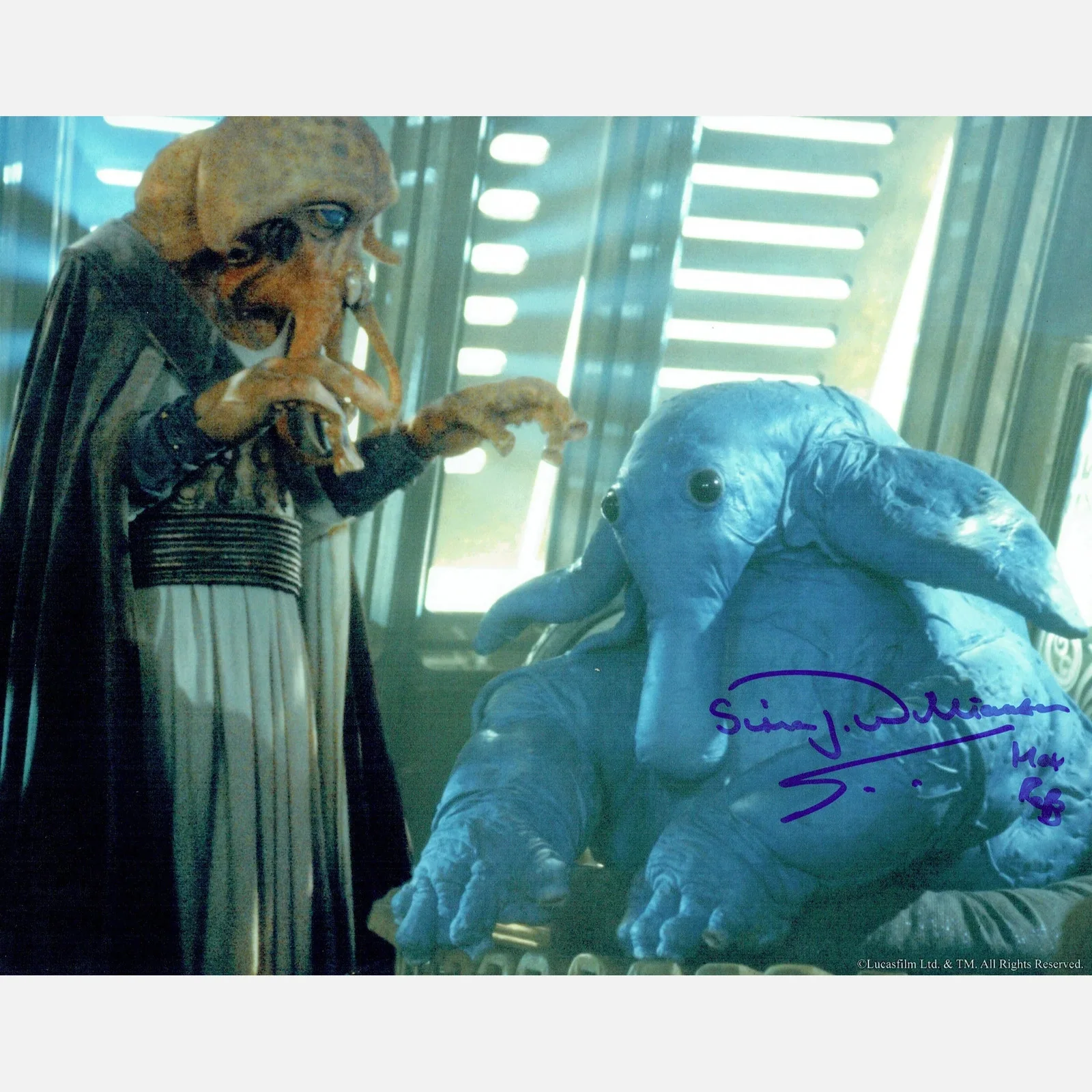 SIMON J WILLIAMSON autograph ACOA signed 8x10 photography STAR — SIMON J WILLIAMSON autograph ACOA signed 8x10 photography STAR WARS