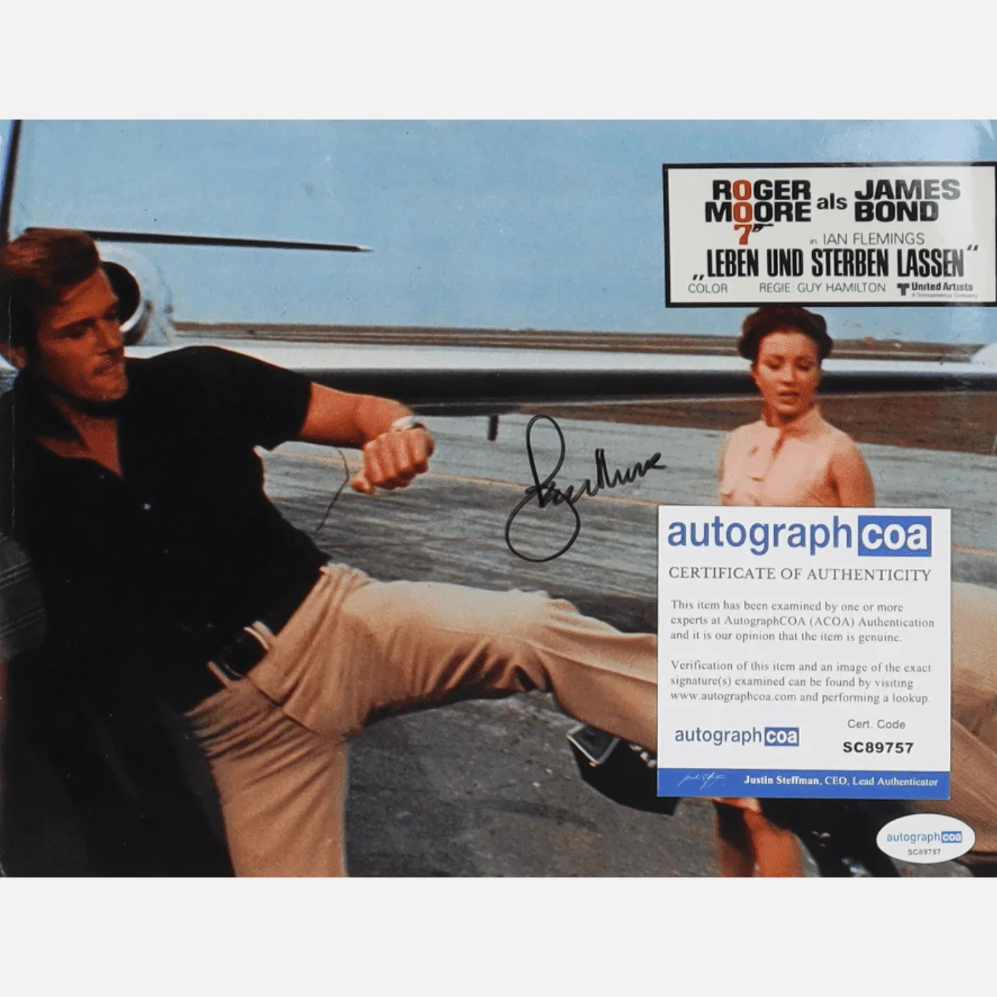 ROGER MOORE autograph BECKETT signed 8x10 photography 007 JAMES — ROGER MOORE autograph BECKETT signed 8x10 photography 007 JAMES BOND, изображение 2