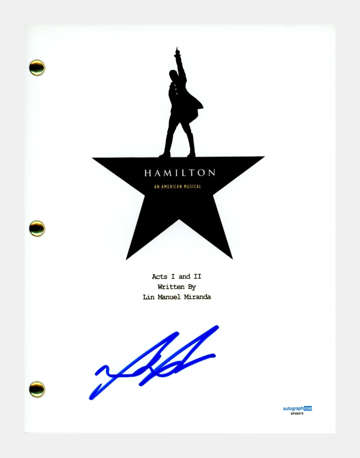 Daveed Diggs — Daveed Diggs "Hamilton" Signed Autograph Broadway Musical Script Libretto ACOA, image 2