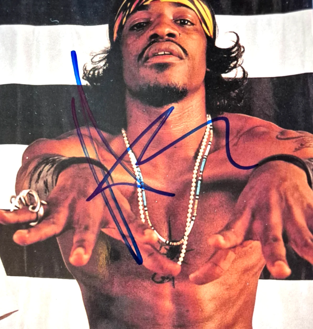 ANDRE 3000 SIGNED AUTO OUTKAST STANKONIA ALBUM RARE BIG BOI ATLANTA PSA COA, изображение 2