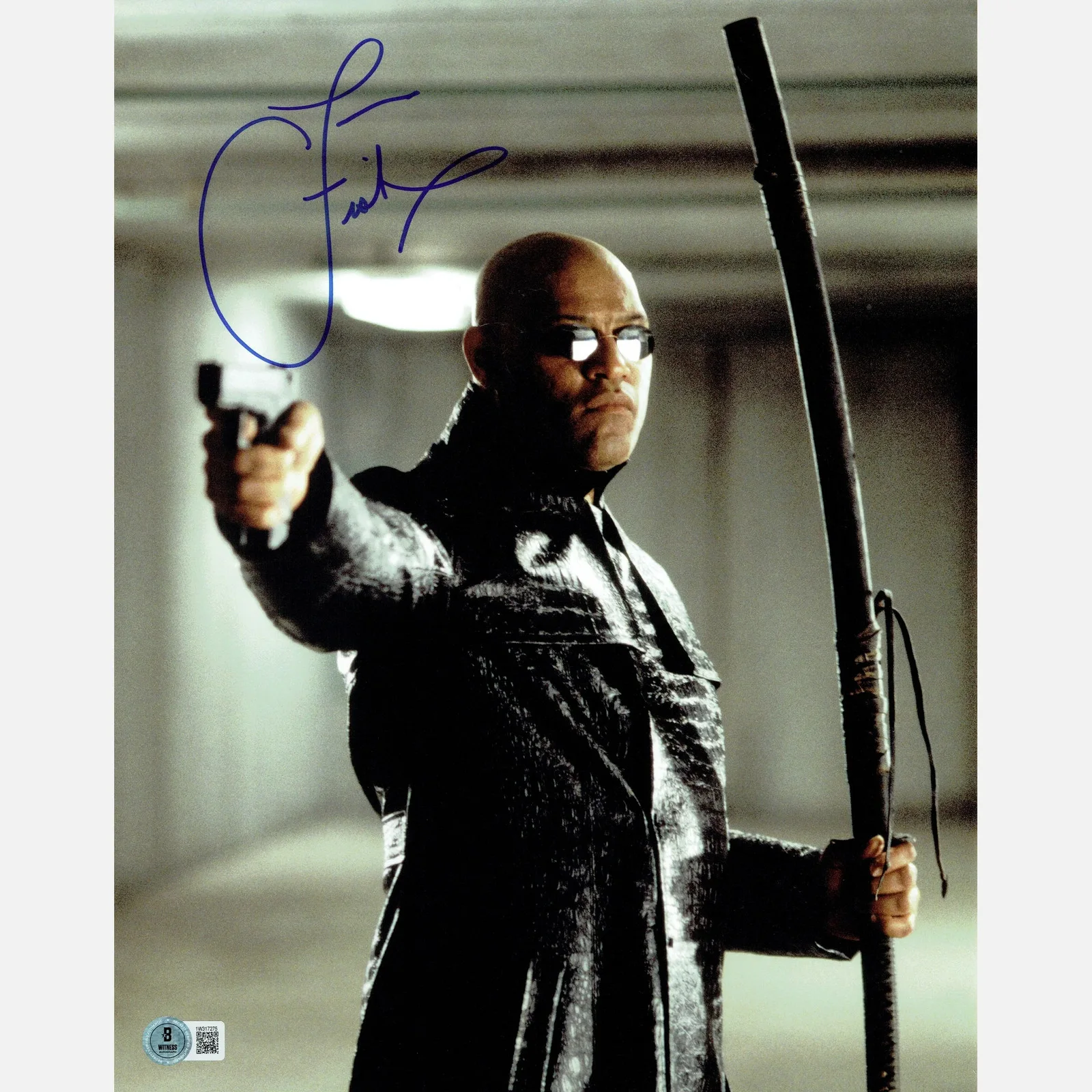 LAURENCE FISHBURNE autograph BECKETT signed 11x14 photography — LAURENCE FISHBURNE autograph BECKETT signed 11x14 photography MATRIX