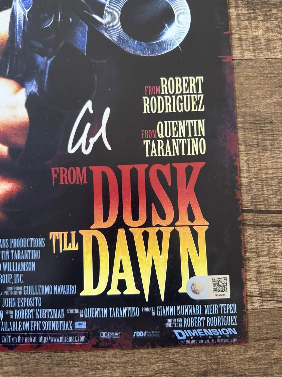 George Clooney — GEORGE CLOONEY SIGNED 12X18 PHOTO FROM DUSK TILL DAWN AUTOGRAPH SWAU COA, изображение 2