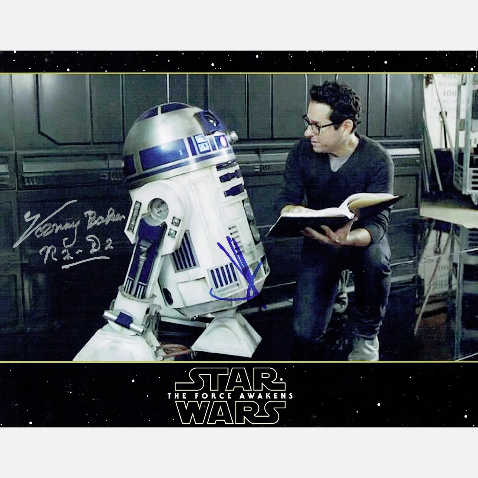 KENNY BAKER & JJ ADAMS autographs ACOA signed 11x14 photography — KENNY BAKER & JJ ADAMS autographs ACOA signed 11x14 photography STAR WARS
