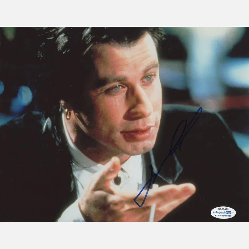 JOHN TRAVOLTA autograph ACOA signed 8x10 photography PULP FICTION — JOHN TRAVOLTA autograph ACOA signed 8x10 photography PULP FICTION