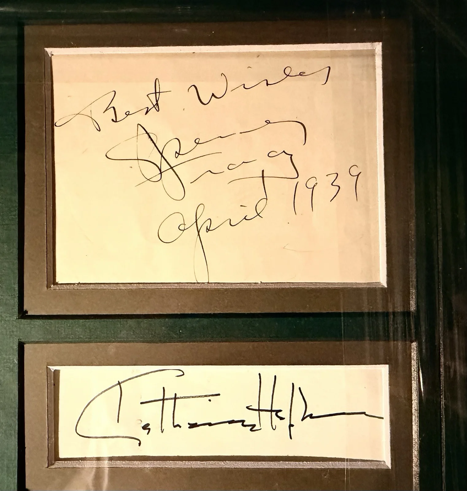 Spencer Tracy, Katharine Hepburn — SPENCER TRACY & KATHARINE HEPBURN Autographs Framed JSA Signed, image 3