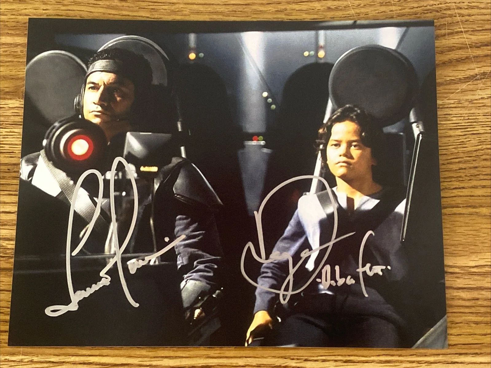 Daniel Logan & Temuera Morrison — Daniel Logan & Temuera Morrison Autographed 8x10 Star Wars Photo Boba Jango Fett
