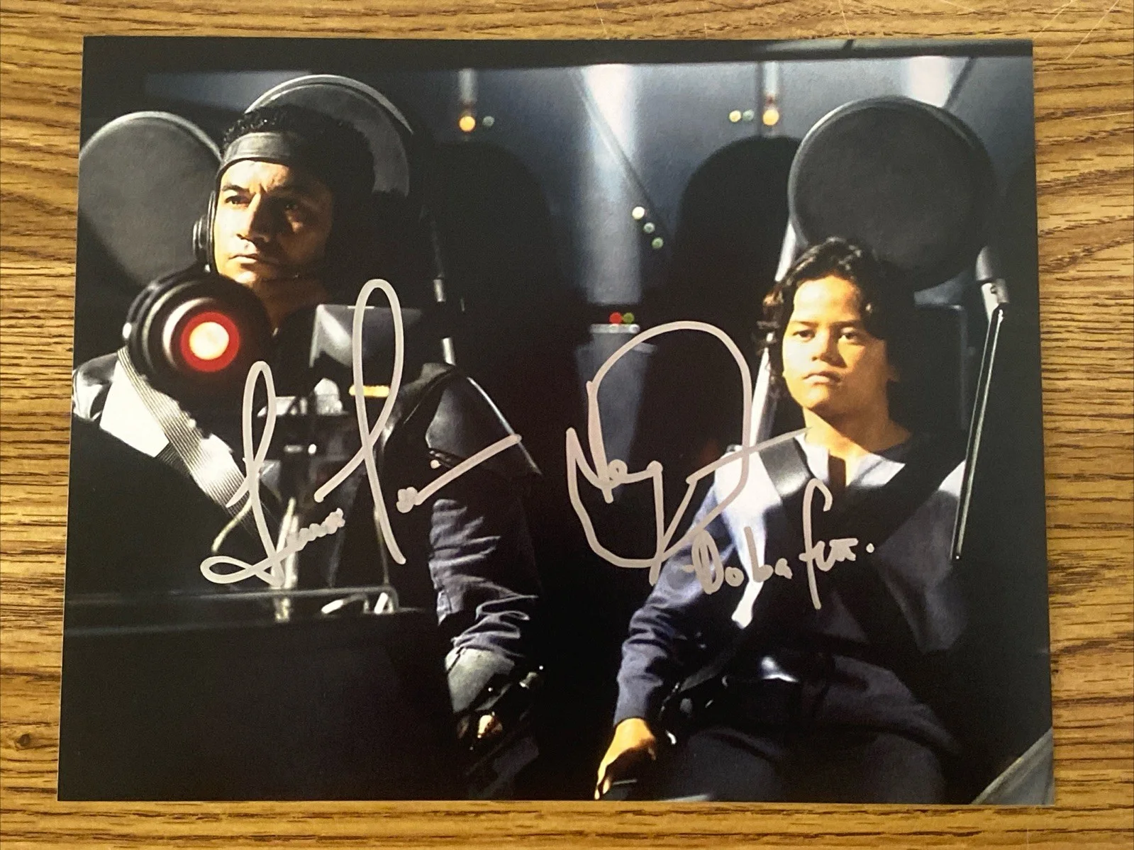 Daniel Logan & Temuera Morrison — Daniel Logan & Temuera Morrison Autographed 8x10 Star Wars Photo Boba Jango Fett
