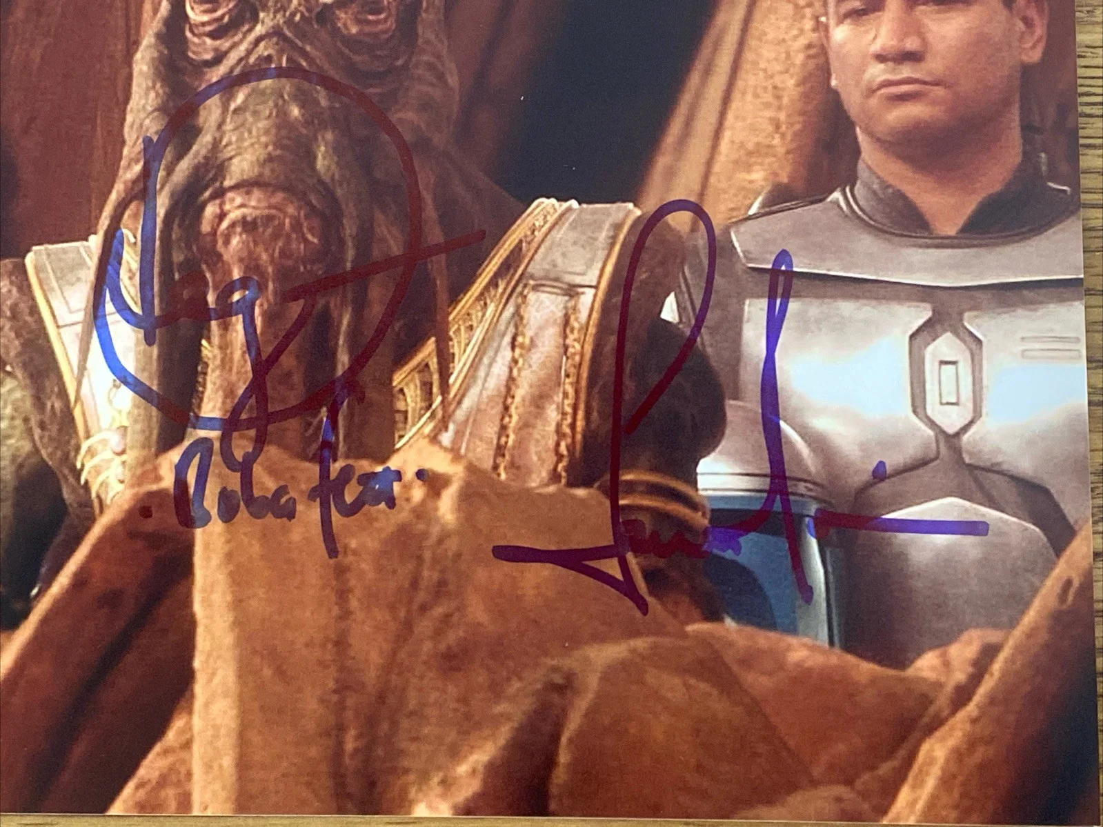 Daniel Logan, Temuera Morrison — Daniel Logan & Temuera Morrison Autographed 8x10 Star Wars Photo Boba Jango Fett, изображение 2