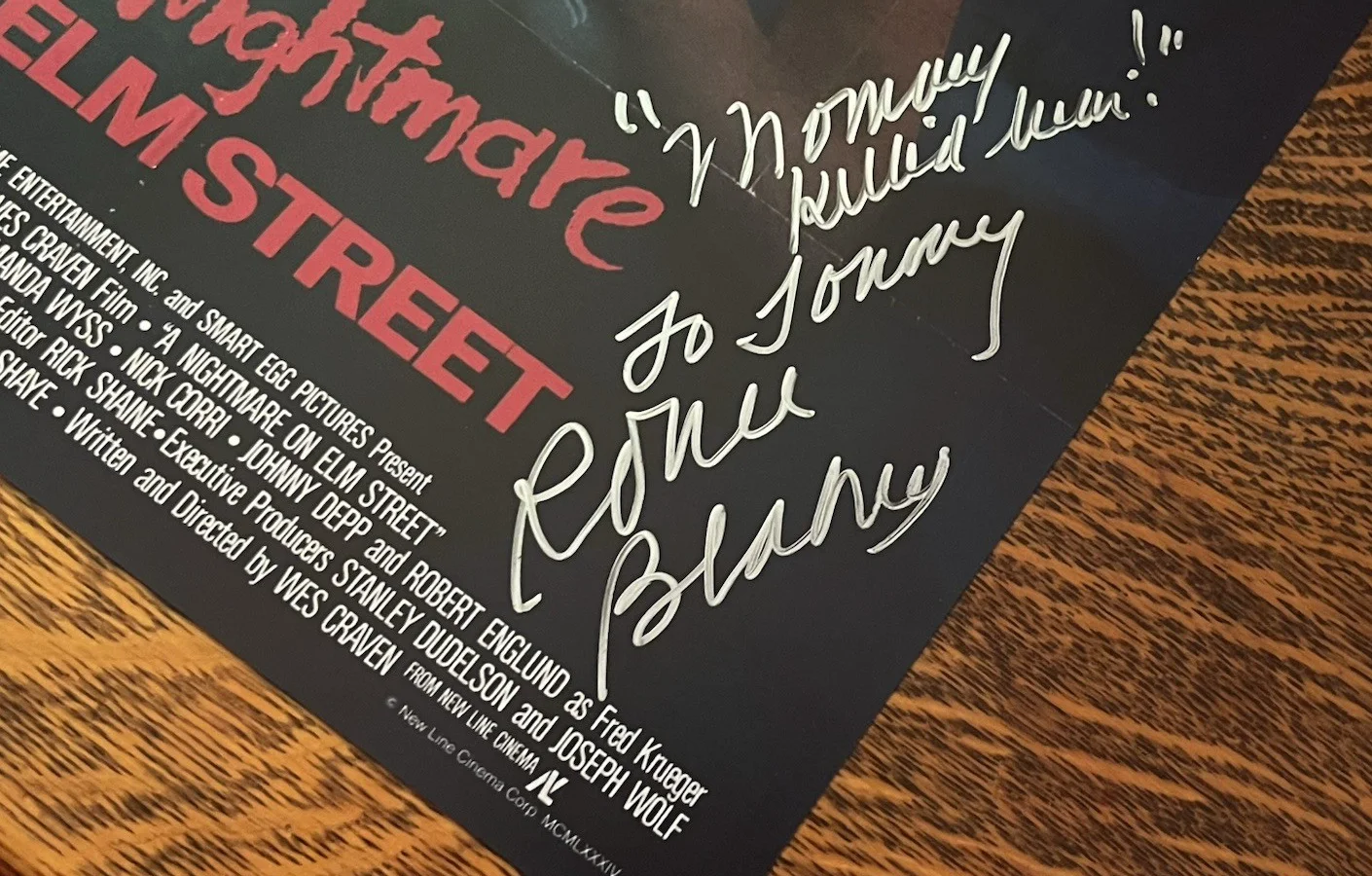 ROBERT ENGLAND~HEATHER LANGENKAMP~AMANDA WYSS~RONEE BLAKEY — 4-CAST AUTOGRAPHED 11X17" POSTER~NIGHTMARE ON ELMSTREET~ROBERT ENGLAND~WYSS, ECT, image 3