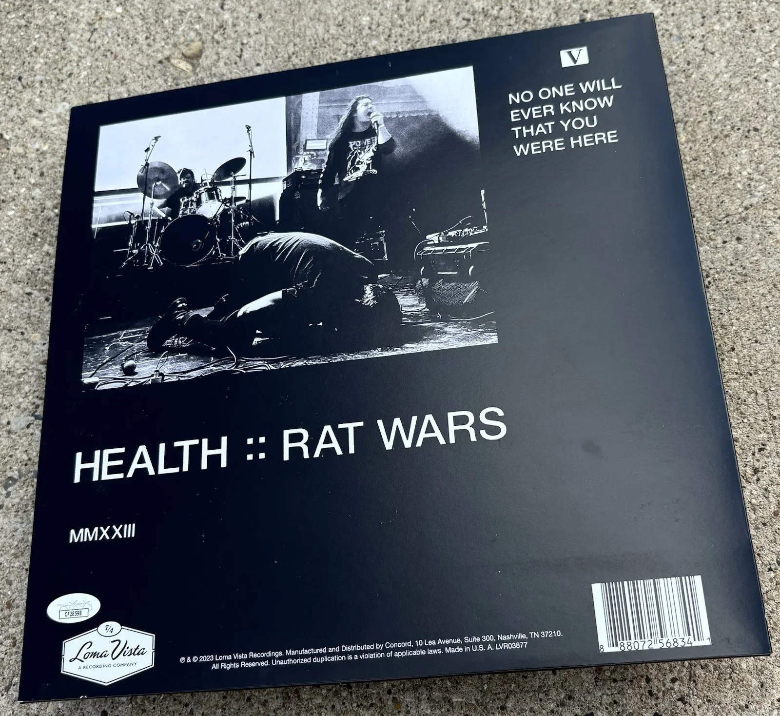 HEALTH Band SIGNED Vinyl JSA COA Rat Wars, image 2