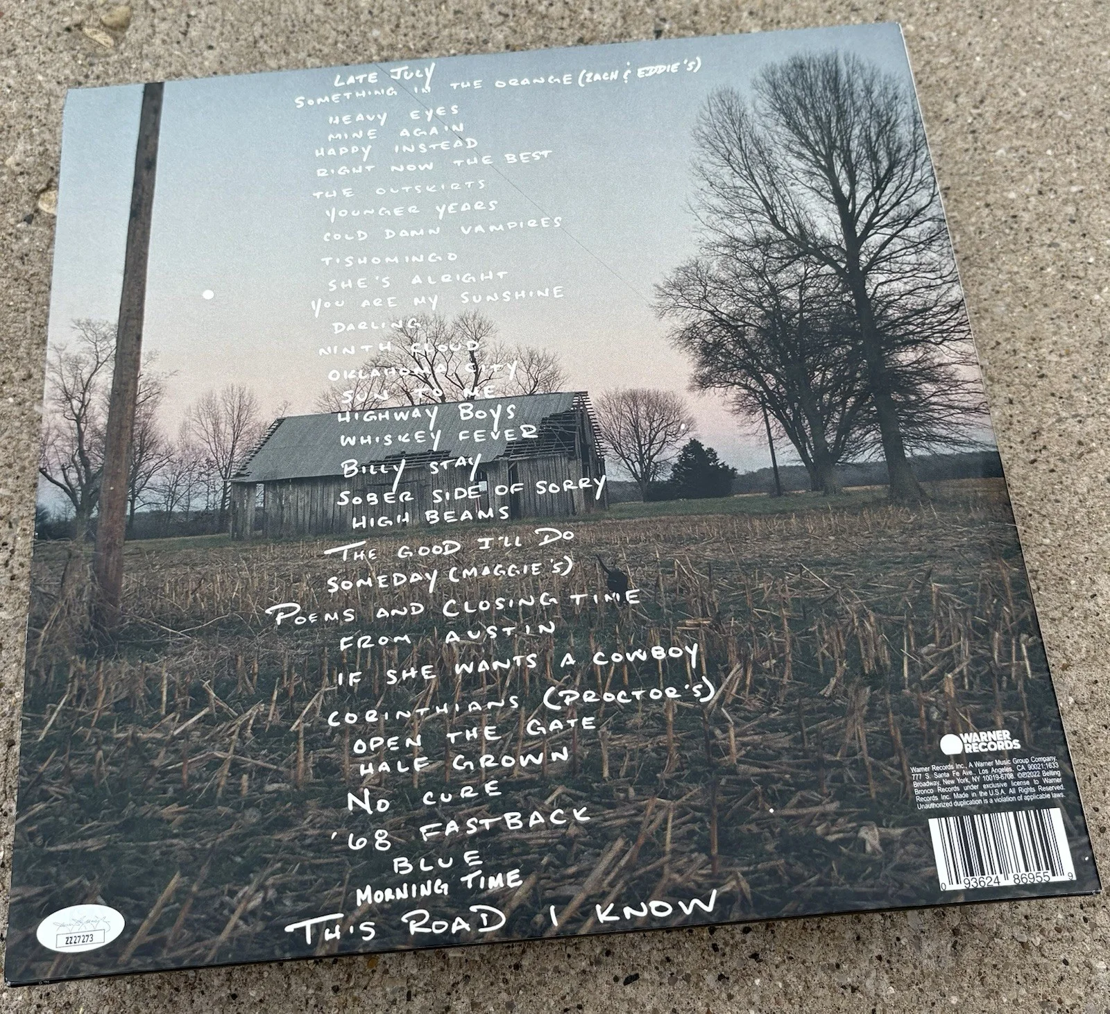 ZACH BRYAN SIGNED Vinyl JSA LETTER OF AUTHENTICITY American Heartbreak, изображение 2