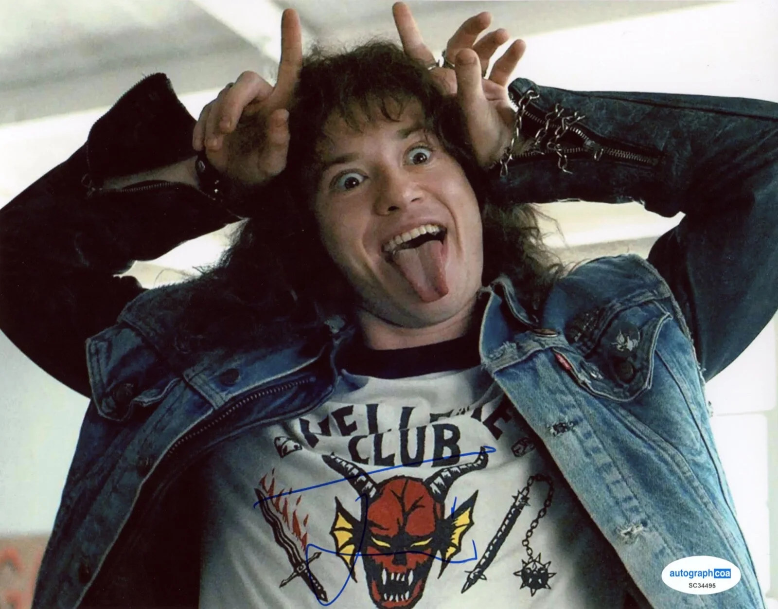 JOSEPH QUINN — Joseph Quinn signed "STRANGER THINGS" 8x10 Photo FANTASTIC FOUR Eddie ACOA COA, изображение 3