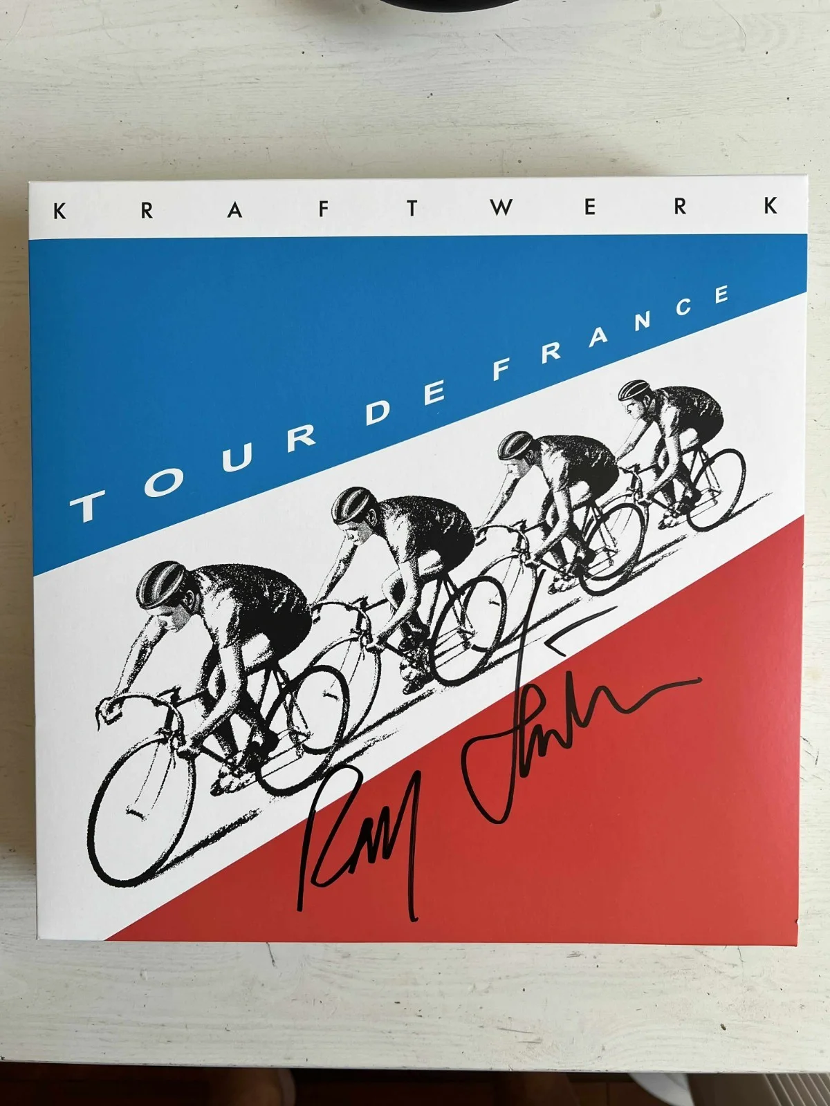 Kraftwerk Ralf Hutter Tour De France Autographed Signed Record Vinyl LP w/COA, изображение 4
